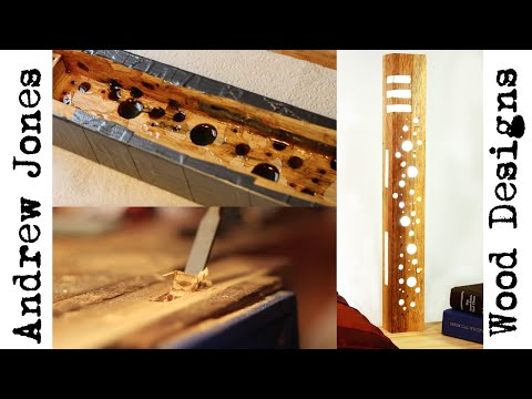 How I made a reclaimed wood and resin LED lamp