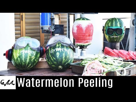 How I peel a Watermelon