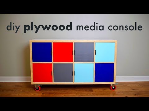 How To Build A DIY Plywood Media Console // Limited Tools Build