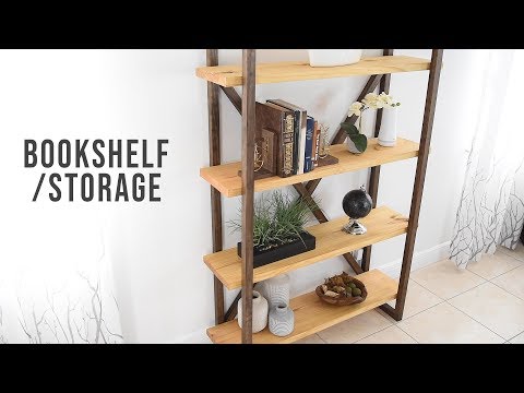 How To Build A Rustic Bookshelf - Storage &amp;amp; Organization