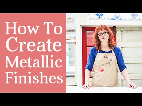 How To Create a Metallic Finish on Furniture | Metallic Furniture Faux Finish | Country Chic Paint