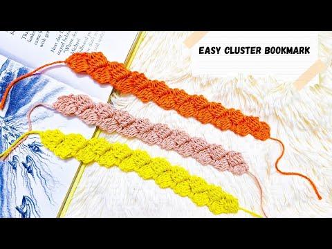 How To Crochet A Easy Cluster Bookmark in Just 10 Minutes