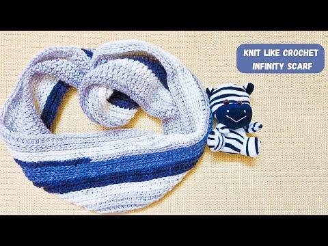 How To Crochet A Easy Knit Like Infinity Scarf