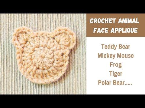 How To Crochet Animal Face Applique One Pattern for All