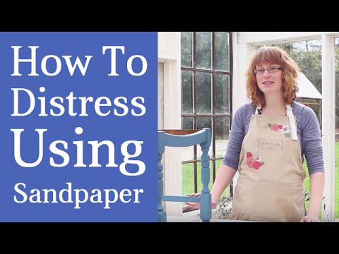 How To Distress Furniture With Sandpaper | Painted Wood Furniture Distressing Technique