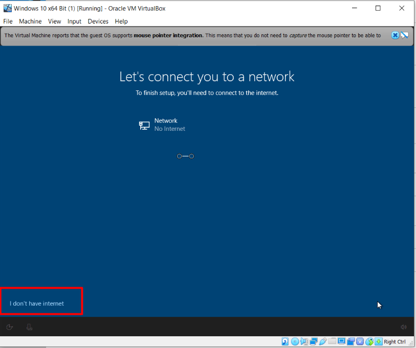 How To Install Windows 10 On Oracle VM VirtualBox - Connect To A Network.PNG