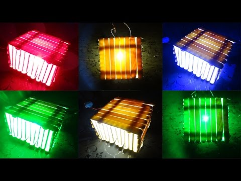 How To Make 12V Multi Color Led wooden Lamp easy way