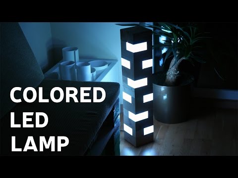 How To Make A Colored LED Lamp From Pallet Wood Blocks