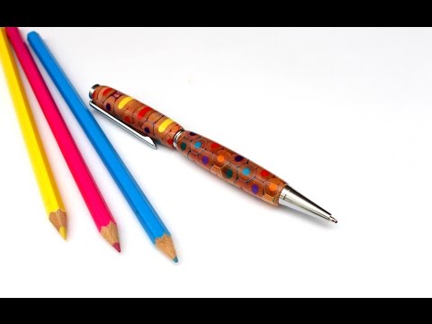 How To Make A Pen With Coloured Pencils