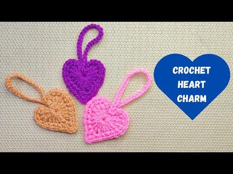 How To Make A Quick Crochet Heart Charm