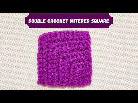 How To Make A Solid Double Crochet Mitered Square with No Gaps