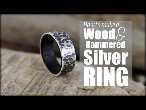 How To Make A Wood And Hammered Silver Ring