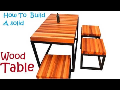 How To Make An Industrial Furniture Wood and Metal Coffee Table and Chairs