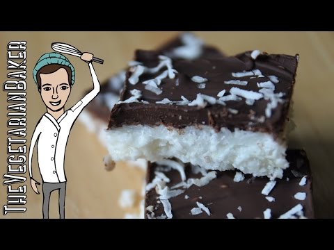 How To Make Chocolate Coconut Bars | TheVegetarianBaker