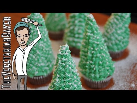 How To Make Christmas Tree Cupcakes | Christmas Collab with The One Pot Chef