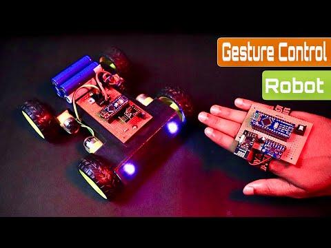 How To Make DIY Arduino Gesture Control Robot At Home Using Radio Module