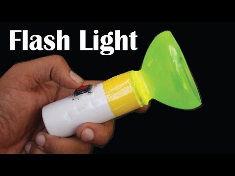 How To Make LED Flash Light With Plastic Bottle And Deodorant Bottle