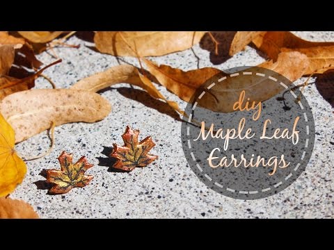 How To Make Maple Leaf Earrings {Polymer Clay}