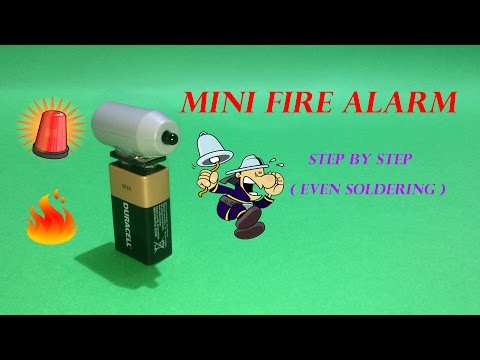 How To Make Smallest Fire Alarm In The World - Simplest Method (DIY)