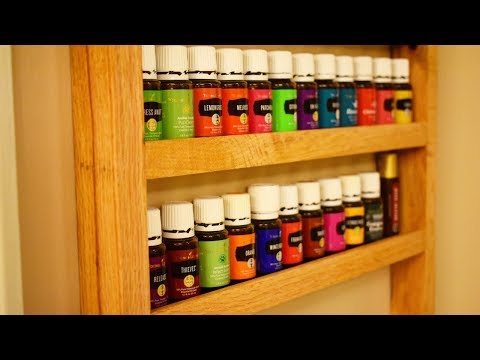 How To Make a DIY Hanging Essential Oils Shelf