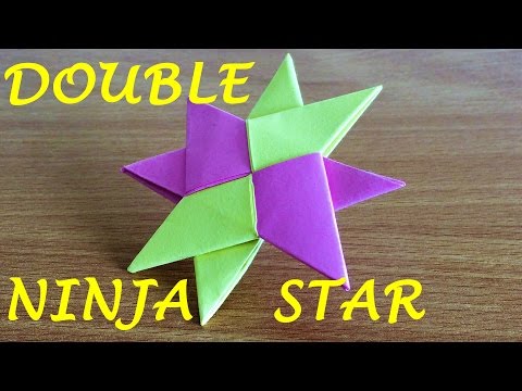 How To Make a Double Ninja Star Shuriken Origami (11&amp;quot; x 8.5&amp;quot; paper size)