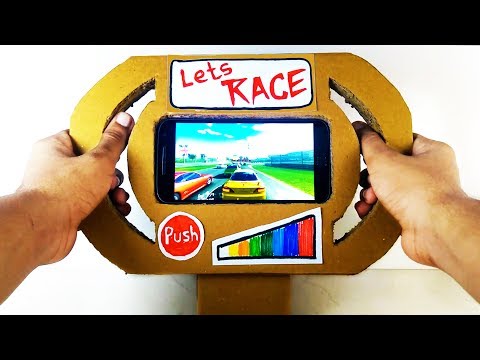 How To Make a Gaming Steering Wheel For Any Smartphone /Tablet From Cardboard DIY at Home Easy