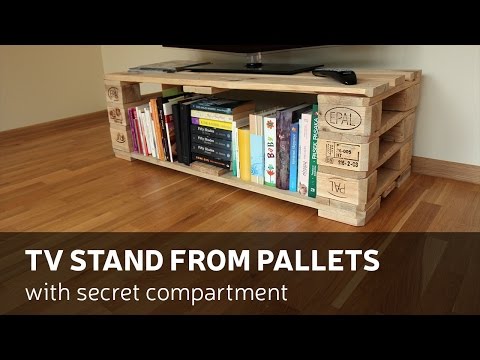 How To Make a TV Stand From Pallets With Secret Compartment