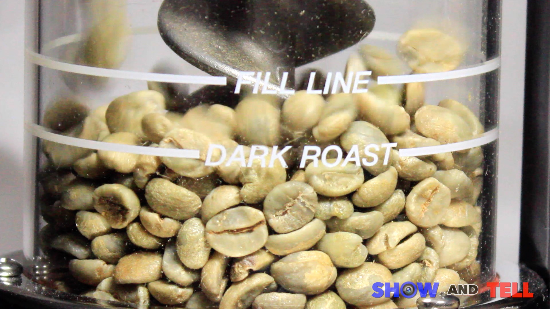 How To Roast Coffee Beans At Home - Pour in Green Coffee Beans to Fill Line.jpg