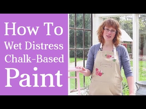 How To Wet Distress Chalk Based Paint Without Sanding | DIY Tutorial