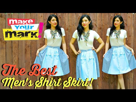 How to:  The BEST Men's Shirt Skirt DIY (with real waistband)