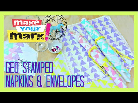 How to: Geo Stamped Napkins and Envelopes