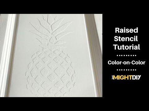 How to Add a Raised Stencil to Furniture with a Custom Cricut Cut Stencil