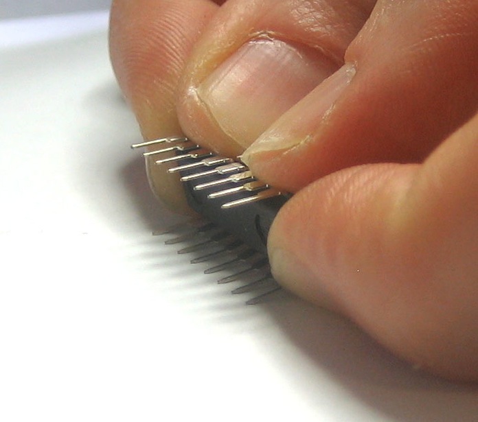 How to Bend IC Chip Pins to fit in a Breadboard.jpg