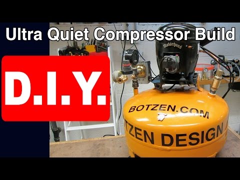 How to Build Ultra Quiet Refrigerator Air Compressor DIY: Silent Homemade Shop set up step by step