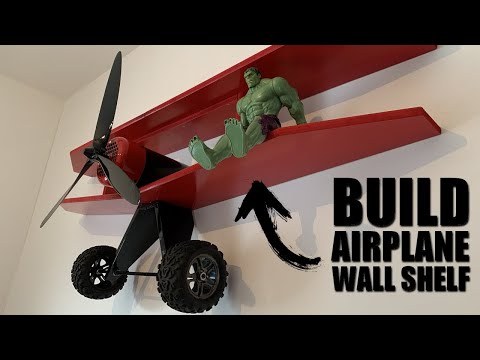 How to Build a Airplane Wall Shelf for kids room - 100% DIY