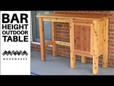 How to Build a Bar Height Outdoor Table || DIY Outdoor Furniture