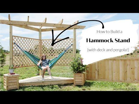 How to Build a Hammock Stand {WITH A DECK &amp;amp; PERGOLA!!}