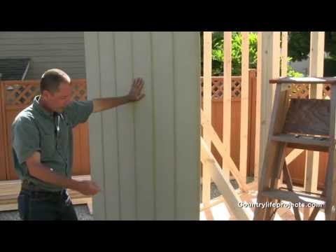 How to Build a Shed - Video 8 of 15 - Installing LP Smart Side Panels on Shed