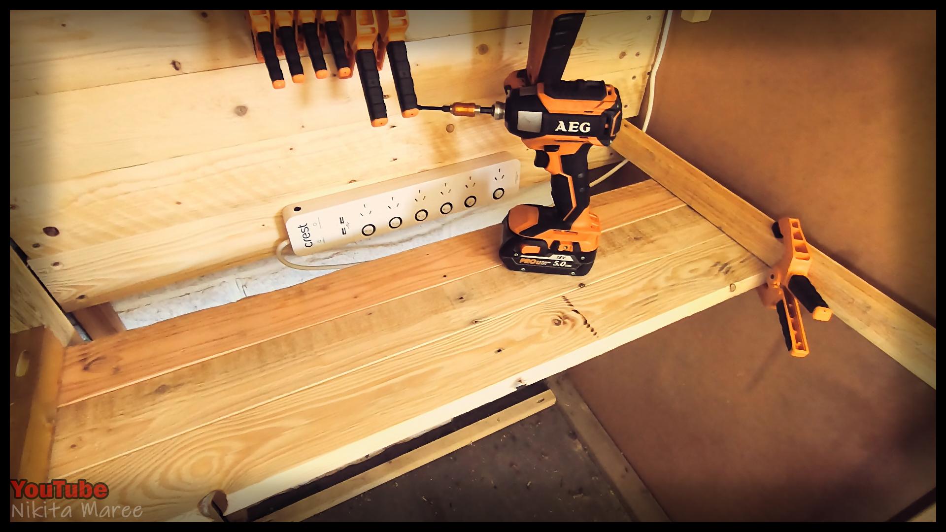 How to Build a tool shelf. DIY compact tool storage. Making a tool bench for battery tools (16).jpg