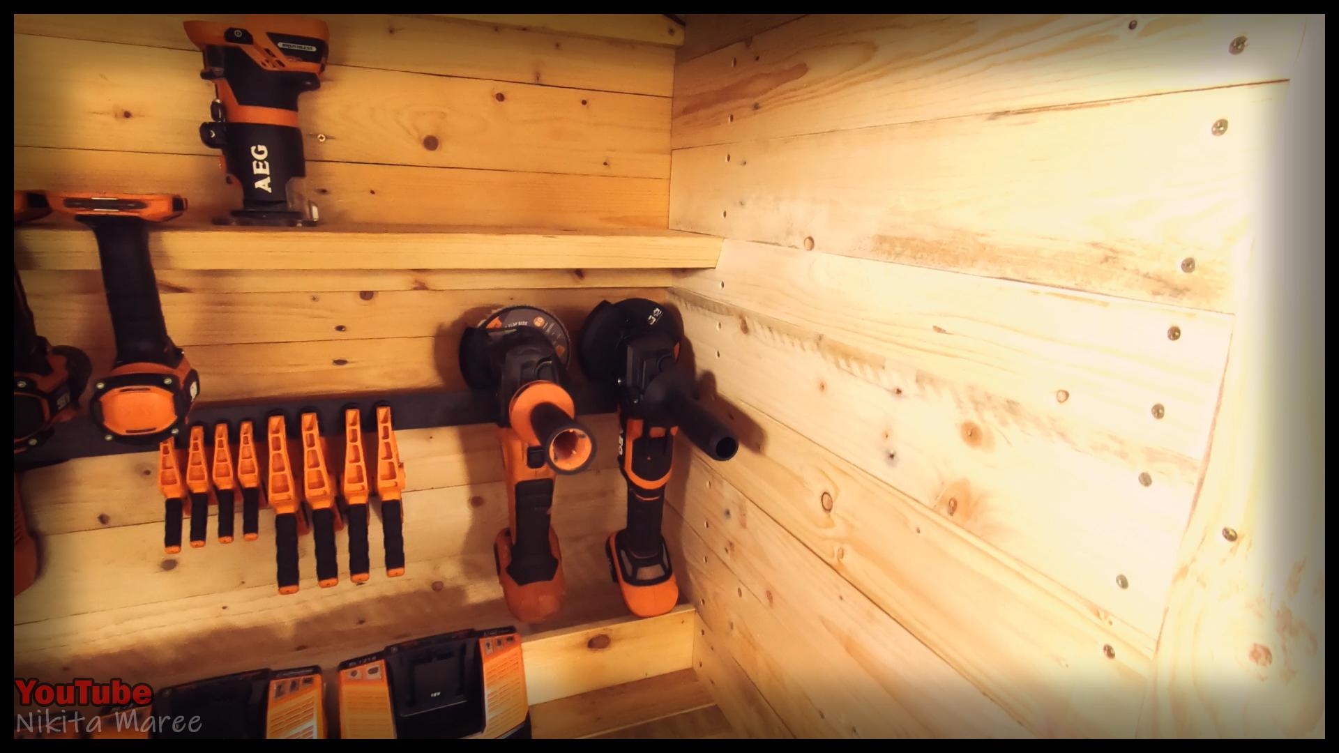 How to Build a tool shelf. DIY compact tool storage. Making a tool bench for battery tools (25).jpg