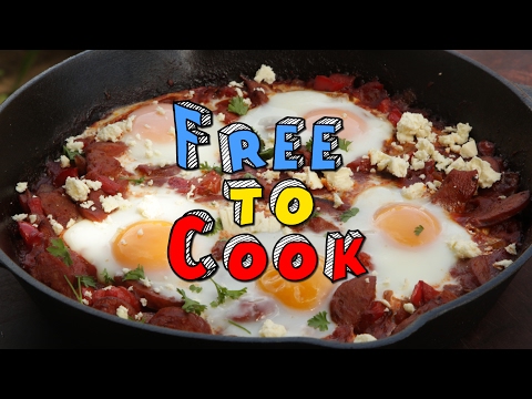 How to Cook Shakshouka: Eggs Poached in a Tomato Sauce with Chorizo