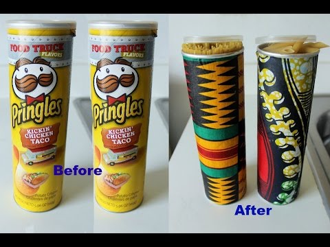 How to DIY Pringles Recycled Containers. Home deco  With Pringles.