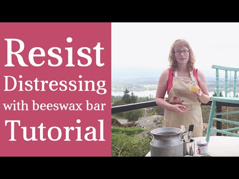 How to Distress Furniture with Resist Method | Beeswax Bar DIY Tutorial