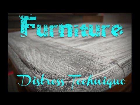 How to Distress Furniture with a Wire Wheel and some Paint