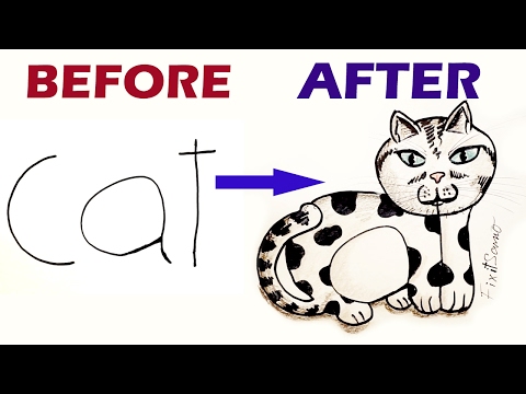 How to Draw a Cat from the word Cat