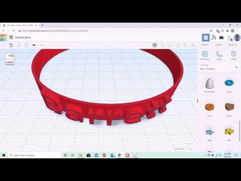 How to Emboss text on a curved surface -TinkerCAD