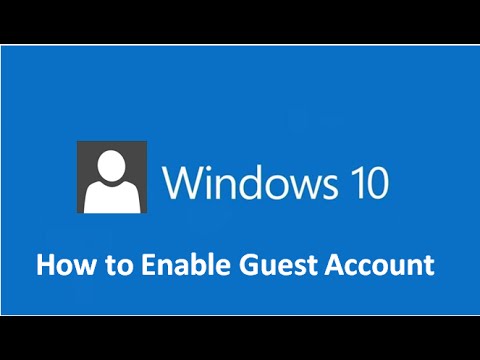 How to Enable Guest Account In Windows 10