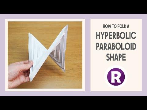 How to Fold: a Hyperbolic Paraboloid Shape | Fun Paper Origami