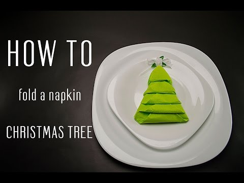 How to Fold a Napkin into a Christmas Tree