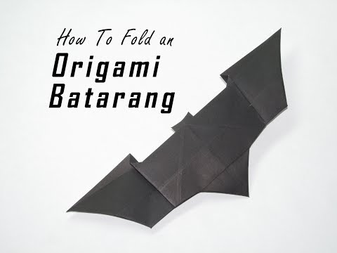 How to Fold an Origami Batarang from The Dark Knight